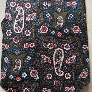 Hickok Men's Paisley Designer Tie Teal Blue Pink Olive Green Woven
